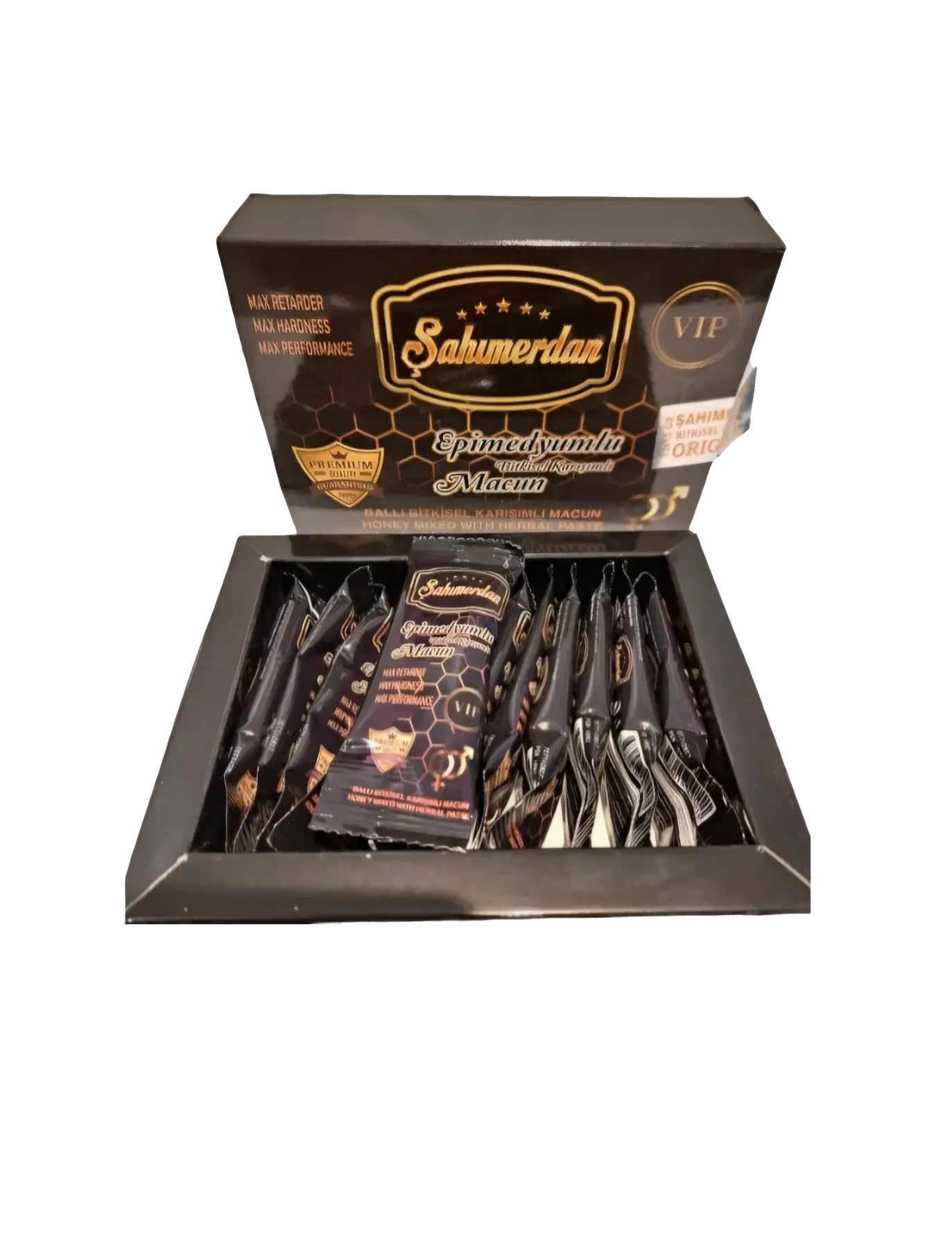 Themra Epimedium Macun box with individual packets, a natural herbal blend for vitality and stamina.